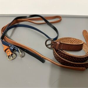 Three assorted accent belts